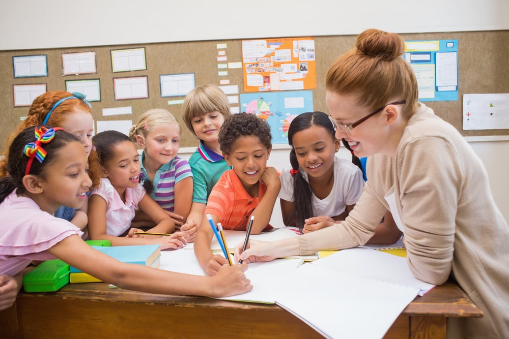 teacher in a classroom